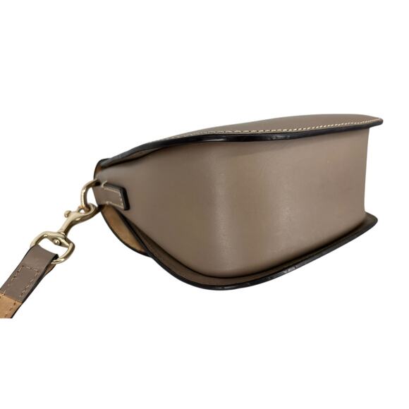 Dooney & Bourke Saddle Bag Crossbody Beige Leather Old Money Equestrian - Picture 12 of 16